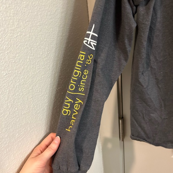 Guy Harvey Charcoal Long Sleeve Men's Tee - Picture 5 of 6